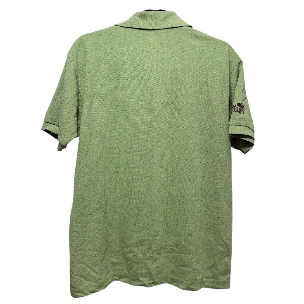 Men's Lacoste Solid Green Collared Button Short S… - image 2